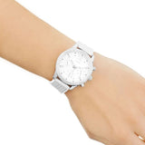 Guess Marina Quartz White Dial White Rubber Strap Watch For Women - W1025L1