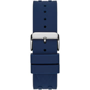 Guess Octane Chronograph Black Dial Blue Rubber Strap Watch For Men - W1047G2