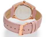 Guess Wonderlust Beige Dial Pink Leather Strap Watch for Women - W1065L1