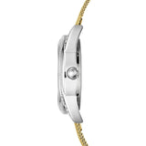 Guess Whisper Silver Dial Gold Mesh Bracelet Watch for Women - W1084L2