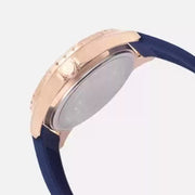 Guess Swirl Analog Quartz White Dial Blue Rubber Strap Watch for Women - W1096L4