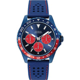 Guess Odyssey Analog Blue Dial Blue Rubber Strap Watch For Men - W1108G1