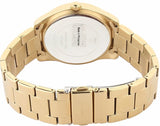 Guess G Twist Diamonds Gold Dial Gold Steel Strap Watch For Women - W1201L2