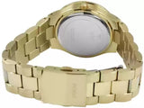 Guess Glisten Analog Gold Dial Gold Steel Strap Watch For Women - W13576l1