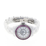 Chanel J12 Quartz Diamonds Mother of Pearl White Dial White Steel Strap Watch for Women - J12 H3243