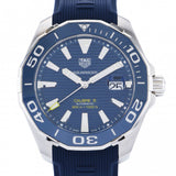 Tag Heuer Aquaracer Calibre 5 Jam Tangan Tali Karet Biru Dial Biru Otomatis untuk Pria - WAY201B.FT6150