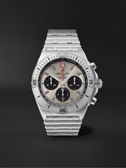 Breitling Chronomat B01 42mm Silver Dial Silver Steel Strap Watch for Men - AB0134101G1A1