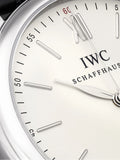 IWC Portofino Automatic White Dial Black Leather Strap Watch for Men - IW356501