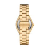 Michael Kors Everest Three-Hand Mother of Pearl White Dial Gold Steel Strap Watch For Women - MK7363