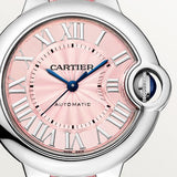 Cartier Ballon Blue De Cartier Pink Dial Pink Leather Strap Watch for Women - WSBB0031