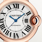 Cartier Ballon Bleu De Cartier Silver Dial Brown Leather Strap Watch for Women - W6920097