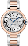 Cartier Ballon Bleu De Cartier Silver Dial Two Tone Steel Strap Watch for Men - W2BB0034