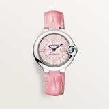 Cartier Ballon Blue De Cartier Pink Dial Pink Leather Strap Watch for Women - WSBB0031