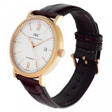 IWC Portofino Automatic White Dial Brown Leather Strap Watch for Men - IW356504