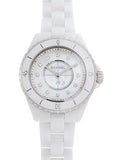 Chanel J12 Diamonds Mother of Pearl White Dial White Steel Strap Watch for Women - J12 H5704