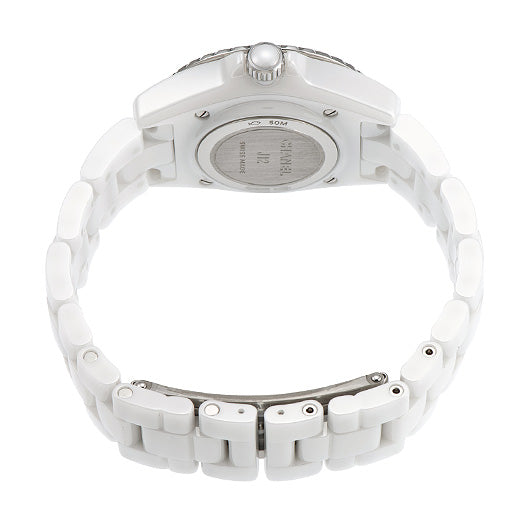 Chanel J12 Quartz Diamonds White Dial White Steel Strap Watch for Women - J12 H6418