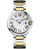 Cartier Ballon Bleu Silver Dial Two Tone Steel Strap Watch for Unisex Watch - W69008Z3