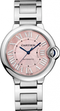 Cartier Ballon Bleu De Cartier Pink Dial Silver Steel Strap Watch for Women - W6920041