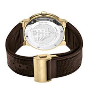 Salvatore Ferragamo F-80 Classic White Dial Brown Leather Strap Watch for Men - SFDT00819