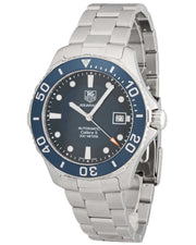 Tag Heuer Aquaracer Caliber 5 Automatic Blue Dial Silver Steel Strap Watch for Men - WAN2111.BA0822