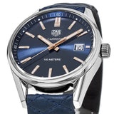 Jam Tangan Tag Heuer Carrera Quartz dengan Dial Biru dan Tali Kulit Anak Sapi Biru untuk Wanita - WAR1112.FC6391