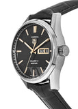 Jam Tangan Pria Tag Heuer Carrera Calibre 5 Automatic Black Dial Black Leather Strap - WAR201C.FC6266