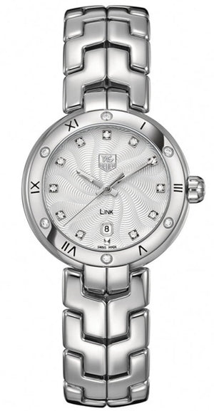 Tag Heuer Link Diamonds Silver Dial Silver Steel Strap Watch for Women - WAT1413.BA0954