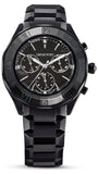 Swarovski Dextera Chronograph Black Dial Black Steel Strap Watch for Women - 5641393