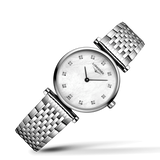 Longines La Grande Classique Diamonds White Dial Silver Steel Strap Watch for Women - L4.209.4.87.6