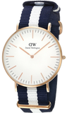 Daniel Wellington Classic Glasgow White Dial Two Tone NATO Strap Watch for Men - DW00100004