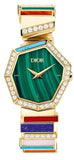 Dior Gem Dior Mother of Pearl Green Dial Yellow Gold Steel Strap Watch for Women - CD18111X1002