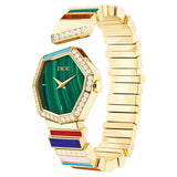 Dior Gem Dior Mother of Pearl Green Dial Yellow Gold Steel Strap Watch for Women - CD18111X1002