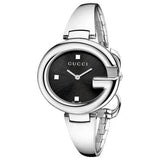 Gucci Guccissima Black Dial Silver Steel Strap Watch For Women - YA134301