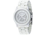 Michael Kors Oversize White Dial White Steel Strap Watch for Men - MK8108