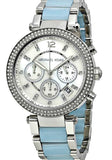 Michael Kors Parker White Dial Two Tone Steel Strap Watch for Women - MK6138