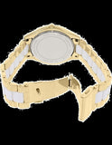 Michael Kors Slim Runway Quartz White Dial Two Tone Steel Strap Watch For Women - MK4295