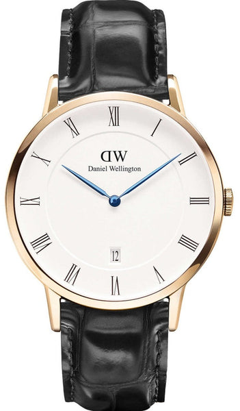 腕時計(アナログ) Daniel Wellington Dapper Reading Daniel Wellington Dapper Reading White Dial Black Leather Strap Watch