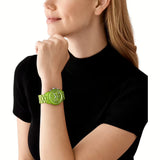 Michael Kors Runway Limited Edition Green Dial Green Steel Strap Watch for Women - MK7480LE