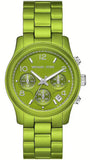 Michael Kors Runway Limited Edition Green Dial Green Steel Strap Watch for Women - MK7480LE