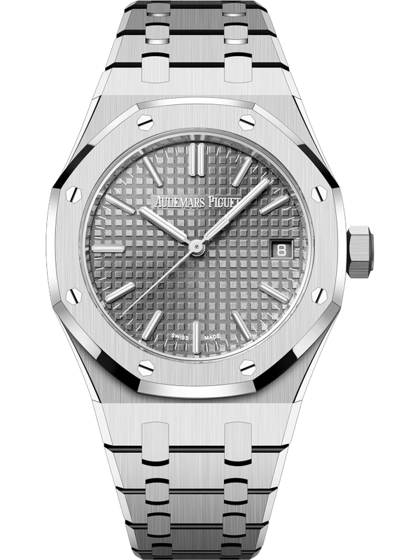 Audemars Piguet Royal Oak Grey Dial Silver Steel Strap Watch for Men - 15550ST.OO.1356ST.03