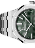 Audemars Piguet Royal Oak 50th Anniversary Green Dial Silver Steel Strap Watch for Men - 15510ST.OO.1320ST.04