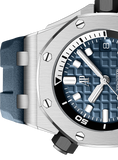 Audemars Piguet Royal Oak Offshore Diver Blue Dial Blue Rubber Strap Watch for Men - 15720ST.OO.A027CA.01