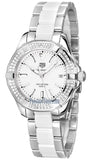 Tag Heuer Aquaracer Diamonds White Dial Two Tone Steel Strap Watch for Women - WAY131F.BA0914