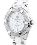 Tag Heuer Aquaracer Diamonds White Dial Two Tone Steel Strap Watch for Women - WAY131F.BA0914