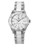 Jam Tangan Wanita Tag Heuer Aquaracer Diamonds White Dial Two Tone Steel Strap - WAY131H.BA0914