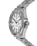 Tag Heuer Aquaracer Calibre 5 Jam Tangan Tali Baja Perak Dial Putih Otomatis untuk Pria - WAY2013.BA0927