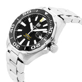 Tag Heuer Aquaracer Caliber 5 Black Dial Silver Steel Strap Watch for Men - WAY201A .BA0927