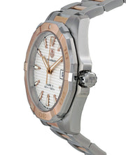 Tag Heuer Aquaracer Calibre 5 Automatic White Dial Two Tone Steel Strap Watch for Men - WAY2150.BD0911
