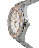 泰格豪雅 Aquaracer Calibre 5 自动白色表盘双色钢表带男士腕表 - WAY2150.BD0911