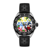 Tag Heuer Formula 1 Alec Monopoly Edisi Khusus Jam Tangan Tali Karet Hitam untuk Pria - WAZ1119.FT8023